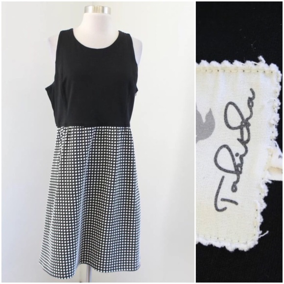Tabitha Anthropologie Checker Plaid A Line Dress - Picture 1 of 5